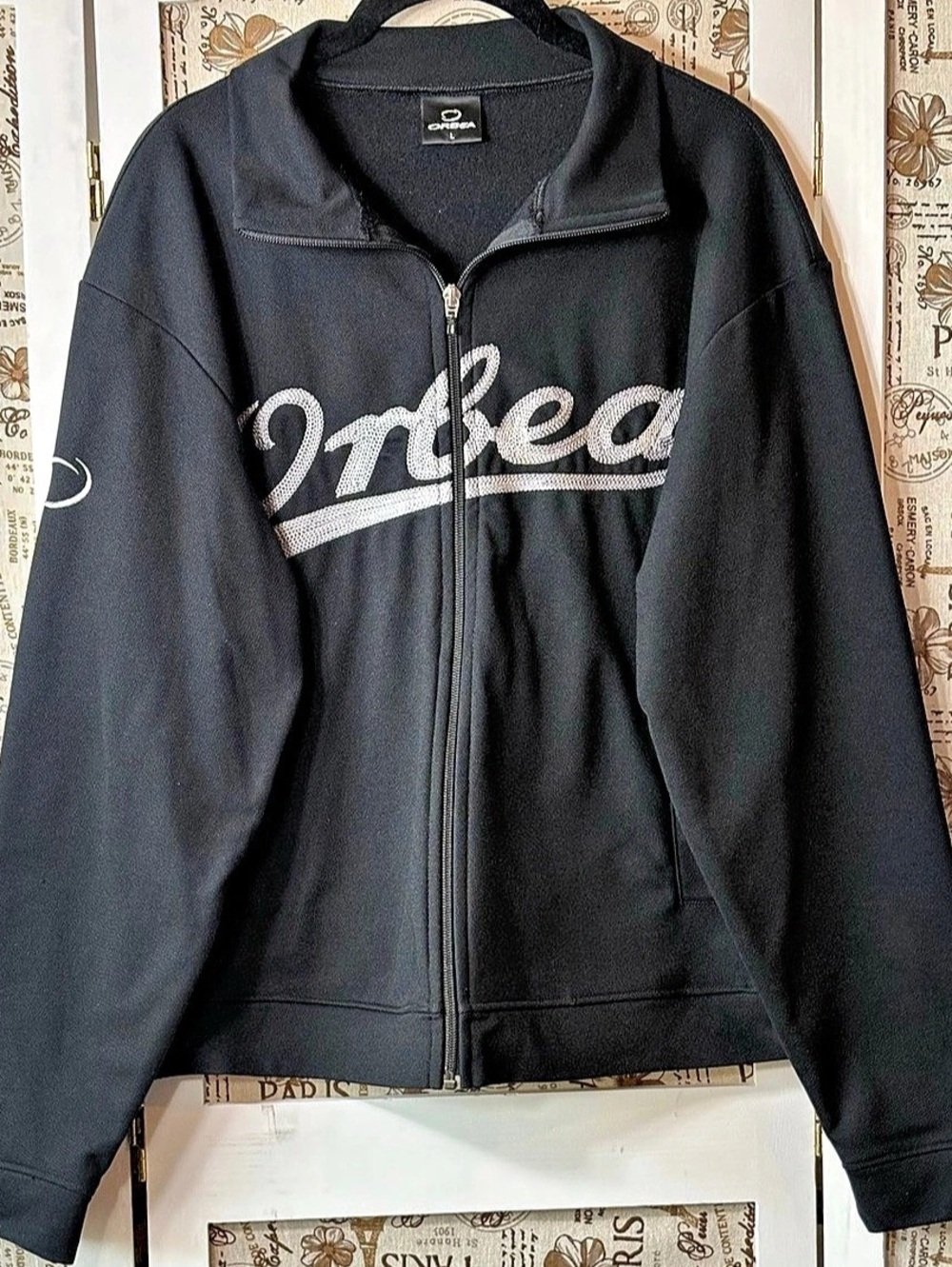 Orbea Women’s Large Black Full Zip Cycling Track Jacket Logo Embroidered
